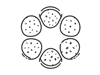 Tortilla food line illustration