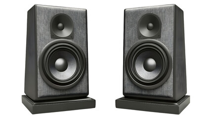 Fototapeta premium Dynamic audio experience home studio speaker setup modern environment close-up sound quality