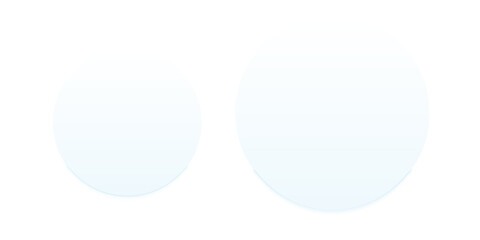 Clear Acrylic Window or Plate PNG on White Background with Gloss, Shadow, and Light Transparency Effect for Design Use