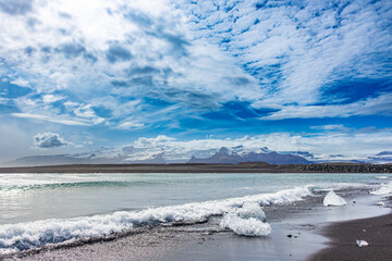  Diamond Beach in Island / der Gletscherlagune