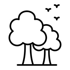 Forest vector icon stock illustration