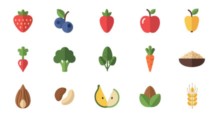 Healthy Food Icons Set