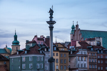 Panorama Starego Miasta w Warszawie z kolumną Zygmunta © arekzet62