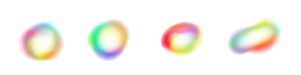 Three-Dimensional Soft Gradient PNG with Geometric Shapes, Fluid Blobs, and Aurora Light Pattern