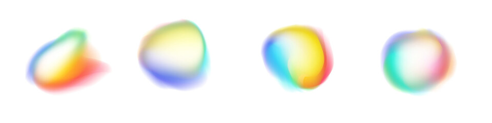 Three-Dimensional Soft Gradient PNG with Geometric Shapes, Fluid Blobs, and Aurora Light Pattern