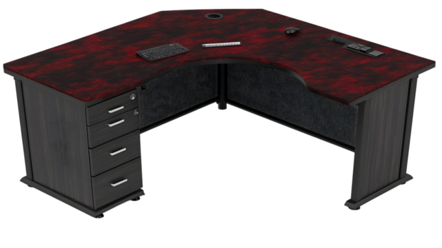 Stylish corner desk setup for modern offices elegant workspace contemporary design