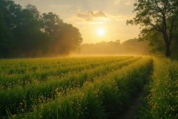 Field and forest in usa