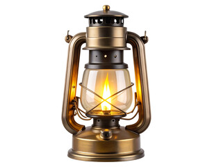  Vintage Lantern with Soft Glow Light, Transparent Background