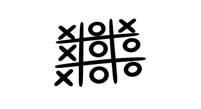 Tic tac toe on white background 