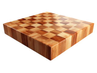Chessboard setup for strategic play home image indoor top view. Isolated on transparent background, png.