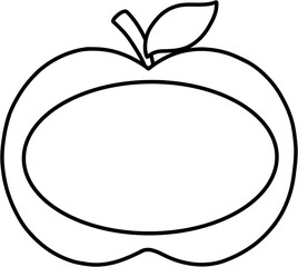 사과 단면 메모지