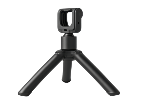 Capture stunning moments with a versatile tripod for photography. Isolated on transparent background, png.