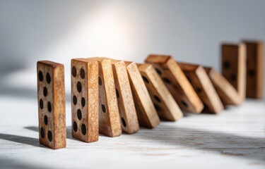 Dominoes falling in a line (1)