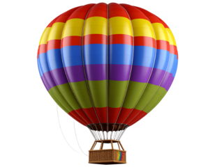 Colorful 3D hot air balloon design
