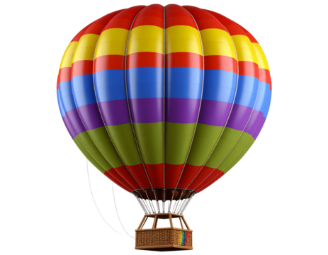 Colorful 3D hot air balloon design