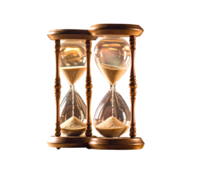 Elegant hourglass designs showcasing the passage of time 