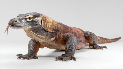 Obraz premium Komodo Dragon on White Background