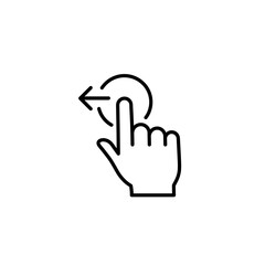 Obraz premium Swipe Left Gesture Icon Vector