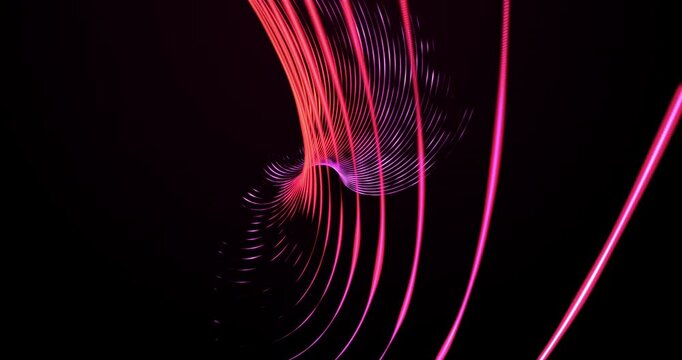 Shape of fractal lines shape in a space