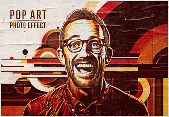 Retro Futuristic Style Photo Effect Mockup