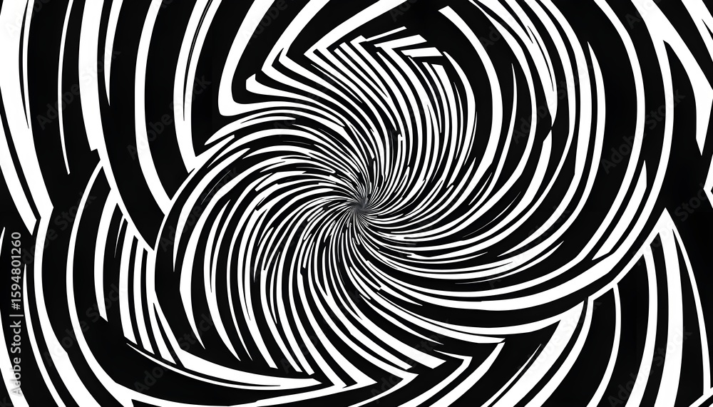 Poster dynamic black and white swirl pattern abstract art digital design modern environment top view