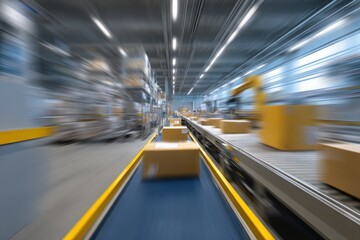 Fast-paced conveyor belt