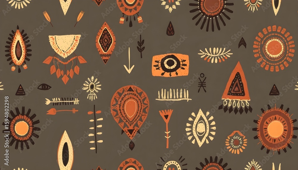 Poster artistic patterns and textures creative studio graphic design warm tones abstract view