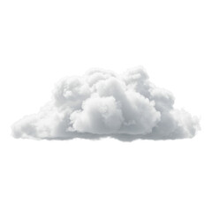 A single, perfectly formed, fluffy bright white cumulus cloud with intricate textures and soft contours, isolated against an infinitely clean white background, captured with soft studio lighting