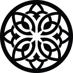 Abstract geometric shape silhouette isolated on white background