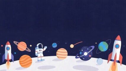 ピクセルアート宇宙の背景 ロケット 惑星 宇宙飛行士 星 暗い背景にカラフルなピクセル