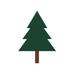 Simple Evergreen Tree Vector Illustration