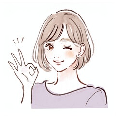 Kawaii Watercolor Girls – Hand-Drawn Anime Style Illustrations