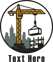 construction site with crane