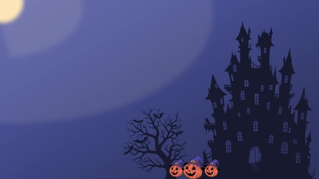Halloween night atmosphere