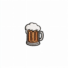 Beer Mug Icon Digital Illustration Pint Beverage Celebration Party Tasty Craft Brewery Cheers Fun Colorful Graphic Apparel Recreation Yummy Friends Tradition Culture Experience Style