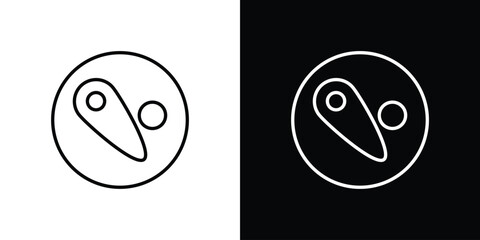 Obraz premium Pinball icon linear icon. Line with editable stroke