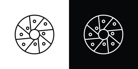 Perpetual motion icon linear icon. Line with editable stroke