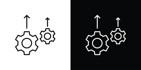 Operational excellence icon linear icon. Line with editable stroke