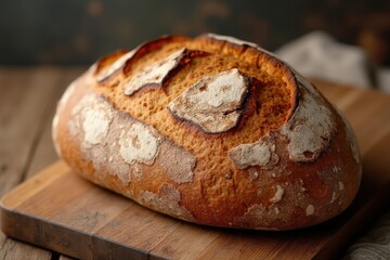 Artisan sourdough bread on the market
