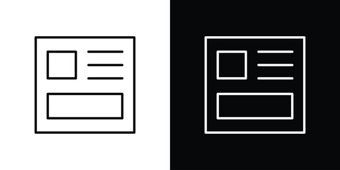 Mood board icon linear icon. Line with editable stroke