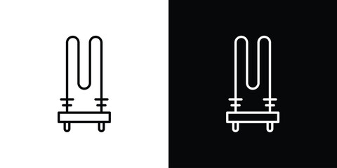 Heating element icon linear icon. Line with editable stroke