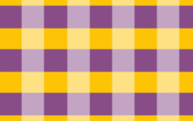 Minimal Purple and Yellow Checkered pattern with Lace  edge Design