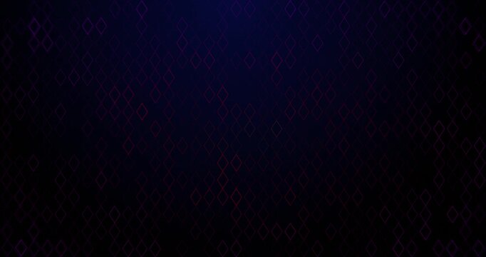 Purple diamonds flashing in a screen