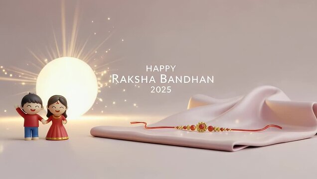 Raksha bandhan 2025 video with wishes, minimalistic festive video for social media