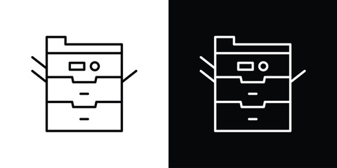 Copier icon linear icon. Line with editable stroke