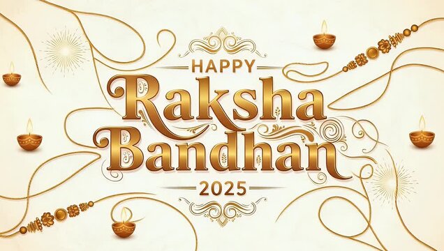 Raksha bandhan 2025 video with wishes, minimalistic festive video for social media