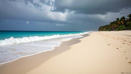 Fototapeta premium Empty beach out of season