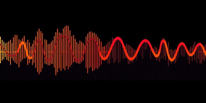 Colorful vector icon of a sound wave snapshot, symbolizing audio recording or playback,  recording,  abstract