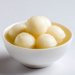 Fresh Rasgulla in Sugar Syrup