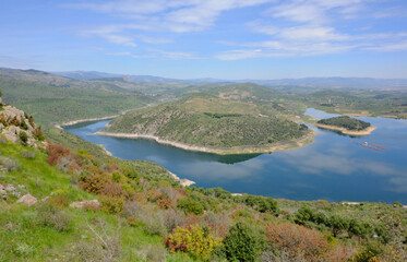 Kestel Dam reservoir, located near the ancient city of Pergamon, Bergama, Turkey